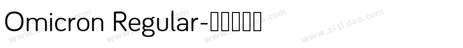 Omicron Regular字体转换
